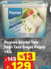 PEYNES SÜZME TAM YAĞLI TAZE BEYAZ PEYNİR 1 KG